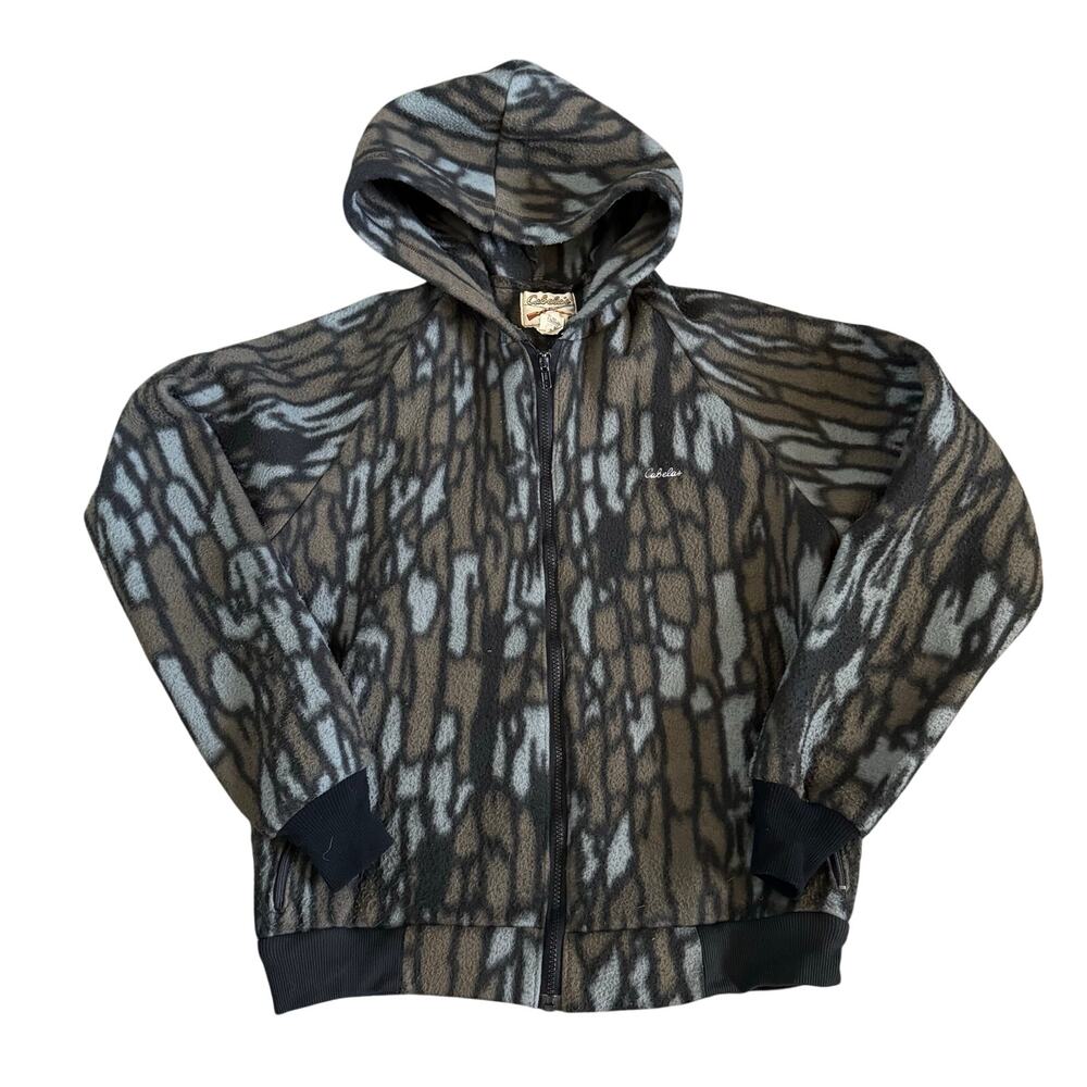 Cabelas 2Pc Camo Fleece Hunting Suit Jacket M Pant M Matching Set USA Made Union